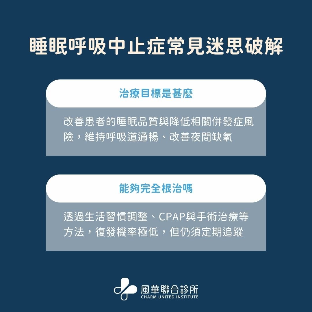 睡眠呼吸中止症常見迷思破解
