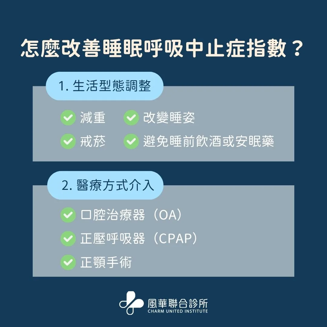 怎麼改善睡眠呼吸中止症指數